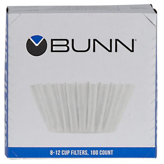 BUNN 8-12 Cup Coffee Filters, Basket Style, White (100 Count Taller Design)